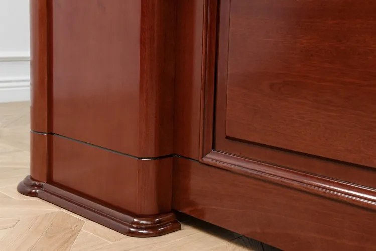 Scrivania presidenziale ufficio 180 cm in legno marrone noce PRESTIGE B630-Arrediorg.it