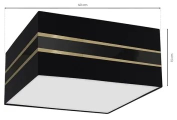 Plafoniera ULTIMO 2xE27/60W/230V nera