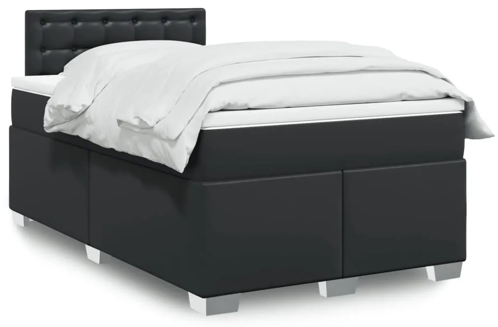 Giroletto A Molle Con Materasso Nero 120x190 Cm İn Similpelle /