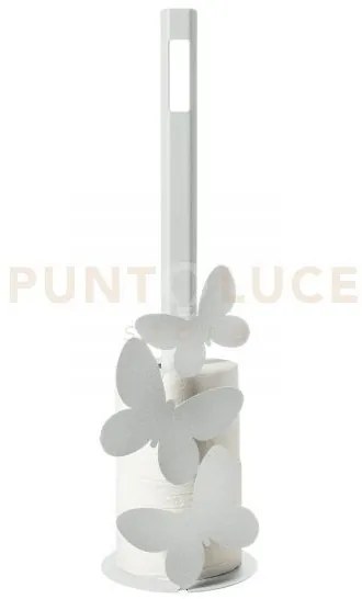 Porta carta igienica da terra farfalle bianco marmo