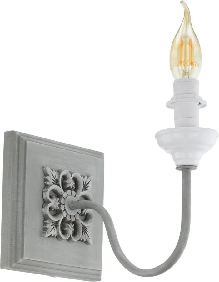 Eglo 33002 - Lampada da parete 1xE14/40W/230V grigia