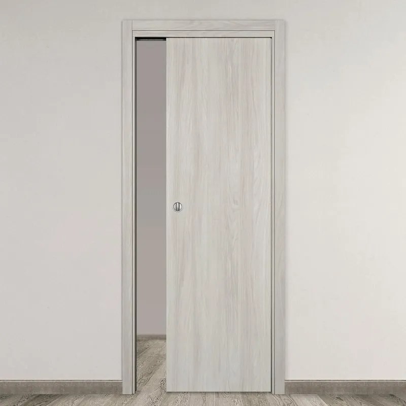 Porta scorrevole Elm olmo chiaro L 60 x H 210 cm reversibile