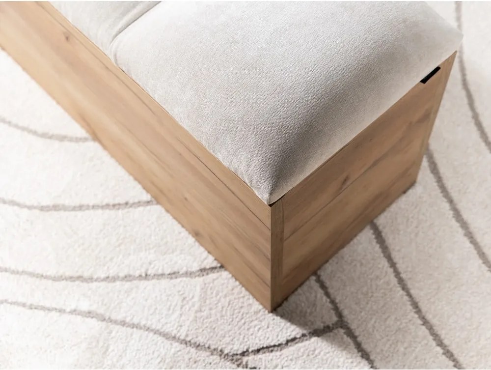 Panca in grigio chiaro e colore naturale Kumo - Bobochic Paris