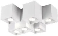 Plafoniera Soffitto Interno 6 Cubi Bianchi Moderni GU10 5W Fernando GD Trio