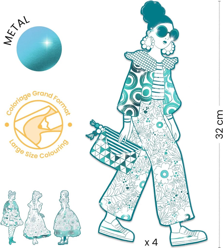 Disegni da colorare per piccoli stilisti - Rebekka & amiche