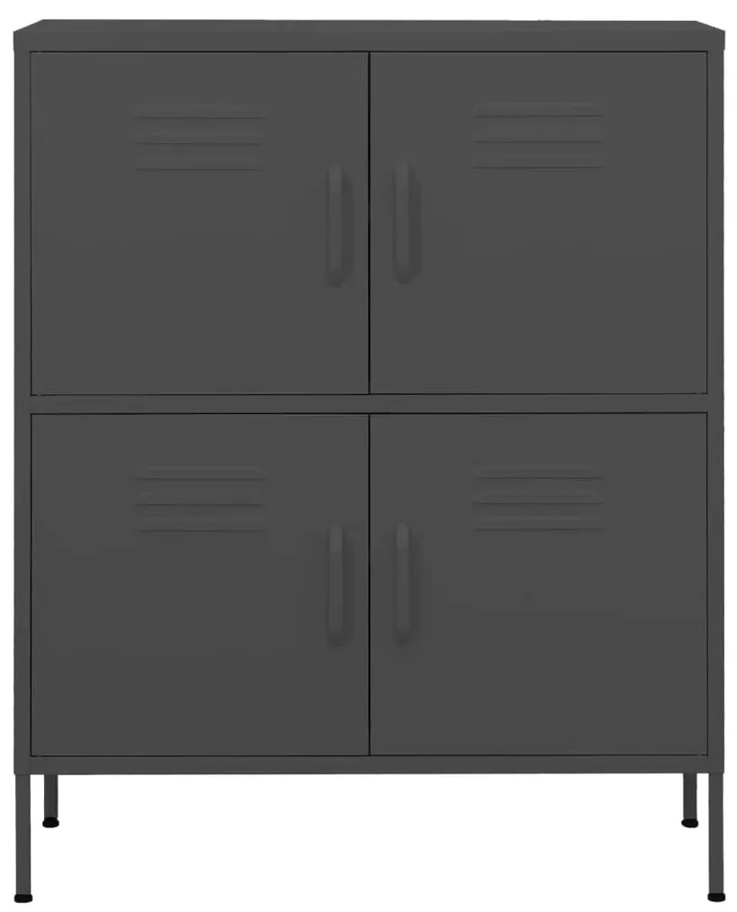 Armadietto antracite 80x35x101,5 cm in acciaio