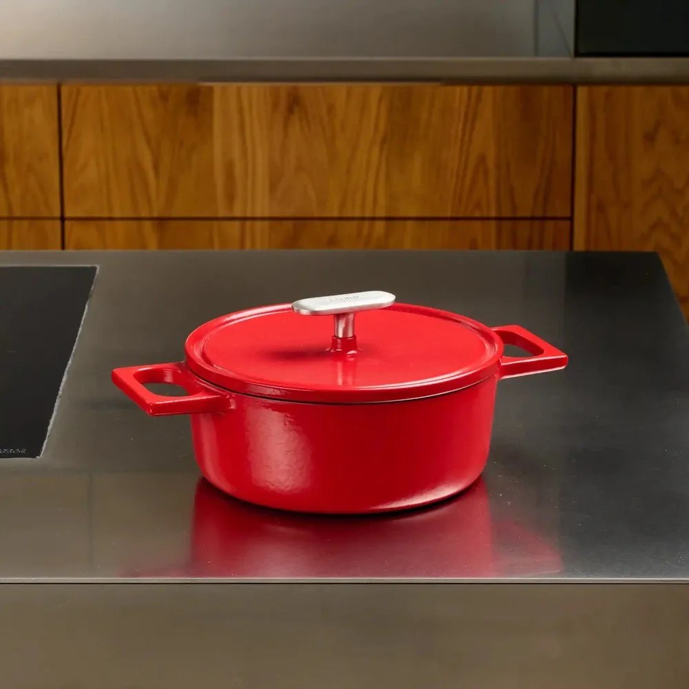 Casseruola in ghisa con coperchio incluso adatta all'induzione 2 l Mattia 3.0 – FABINI