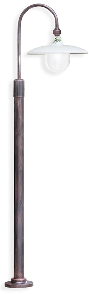 Palo Esterno Classico Campobasso Metallo Ceramica Nero Sfumato Rame 1 Luce E27