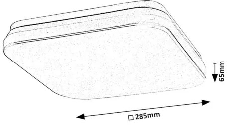 Rabalux 77137 - Plafoniera LED da soffitto per bagno con sensore LOWAR 18W/230V 3000K IP44