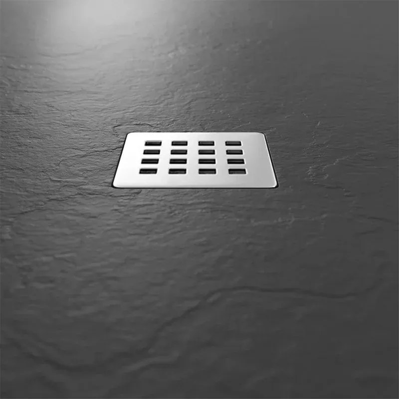 Piatto doccia filo pavimento 80x120 in resina Karen pietra ardesia