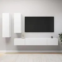 Set Mobile TV 4 pz Bianco in Truciolato 3078733