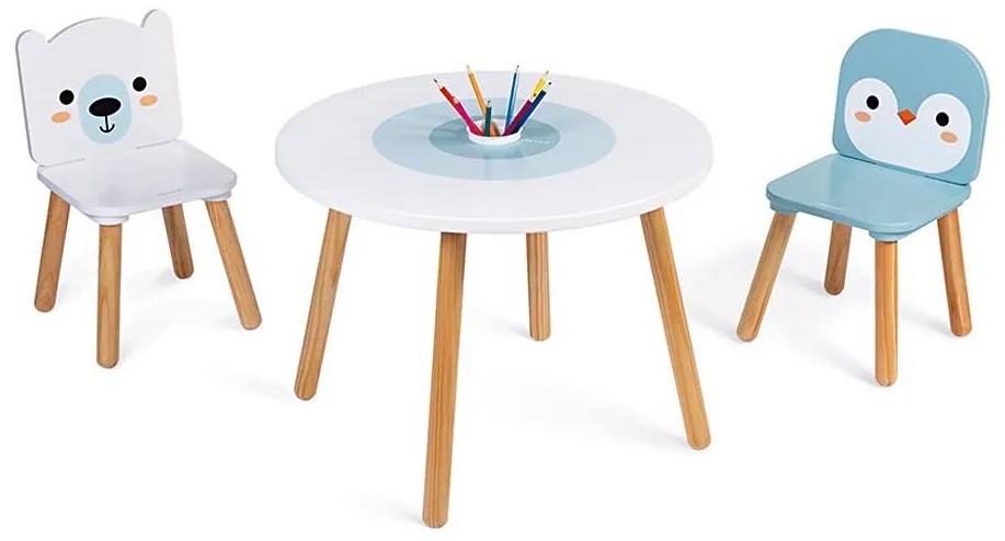 Janod - Set tavolo e sedie in legno