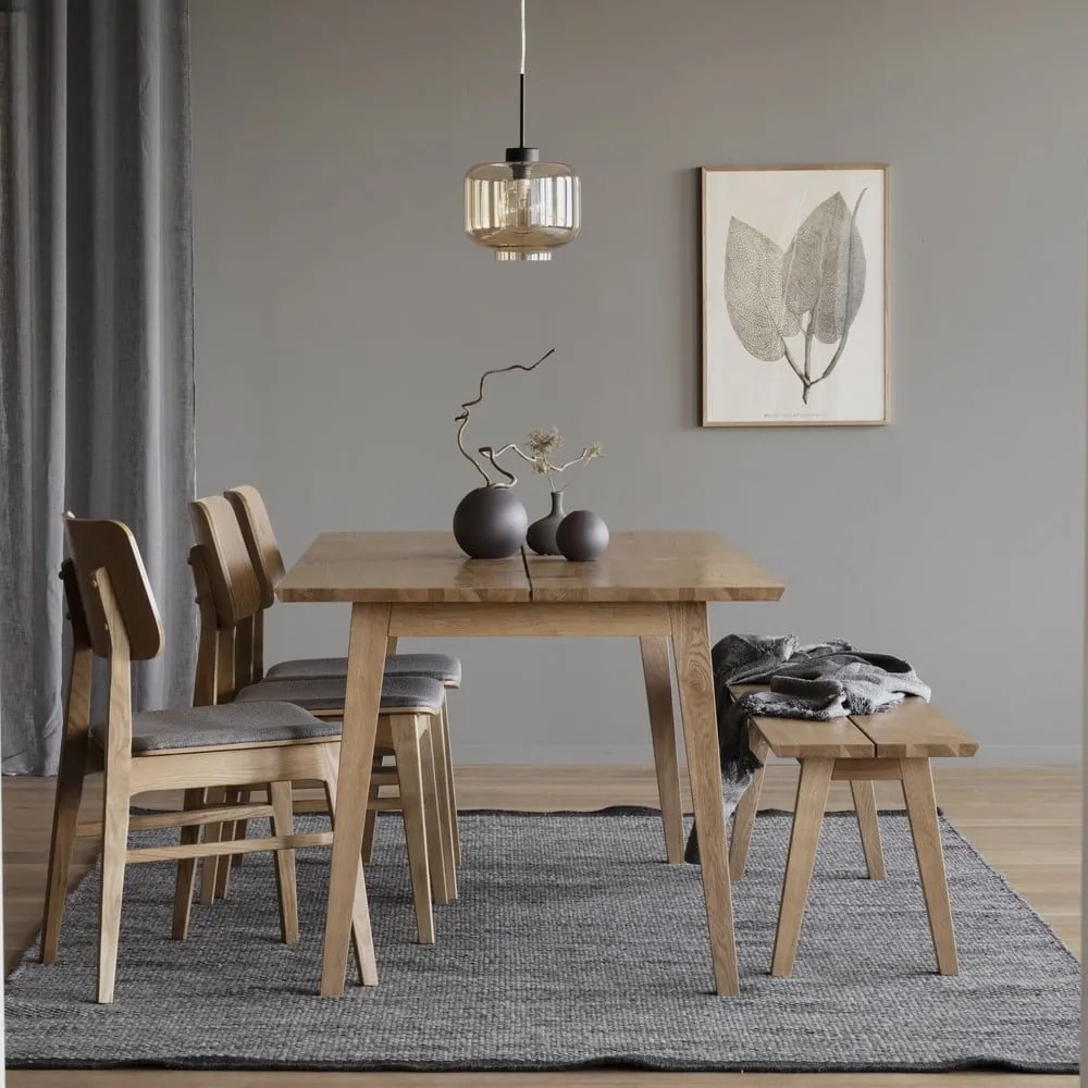 Tavolo da pranzo in legno con decoro in rovere, 180 x 90 cm Melfort - Rowico