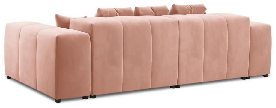Divano in velluto rosa 320 cm Rome Velvet - Cosmopolitan Design