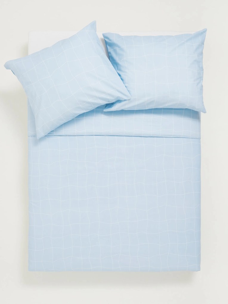 Sinsay - Set biancheria da letto in cotone - blu pallido