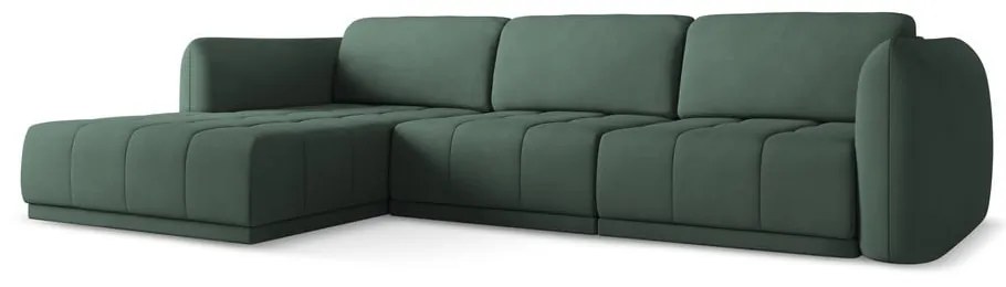 Divano angolare verde (con penisola a sinistra) Hoku – Makamii