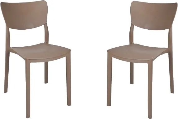 Sedia impilabile per interni ed esterni LIBRA Tortora 2 sedie