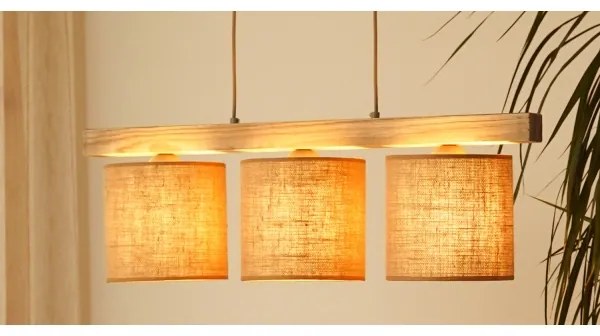 Brilagi - Lampadario a sospensione con filo FOREST 3xE27/15W/230V pino/marrone