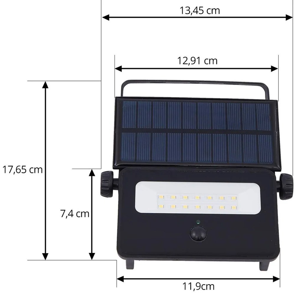 Lindby Applique a LED Rikard, nero, acciaio inossidabile