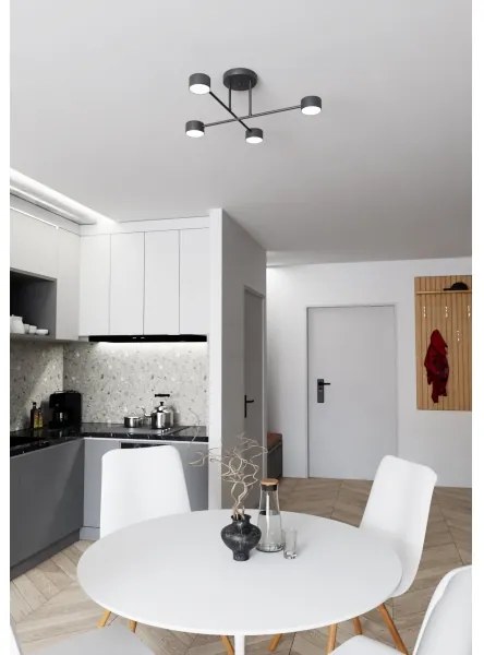 Lampadario a plafone HALO 4xGX53/10W/230V nero