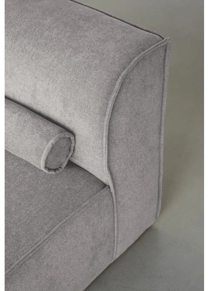 Divano angolare componibile in grigio chiaro (con penisola a destra) Flex Felix – Miuform