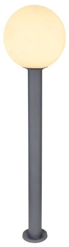 Lampione da giardino, Sfera H 100 cm, grigio, IP44 GLOBO