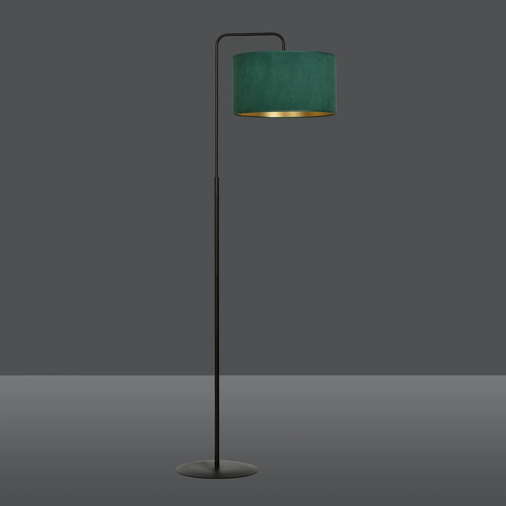 Piantana Contemporaneo Ganesha Acciaio Nero Verde 1 Luce E27 Ip20