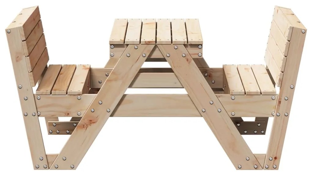 Tavolo da picnic per bambini 88x122x58cm legno massello di pino