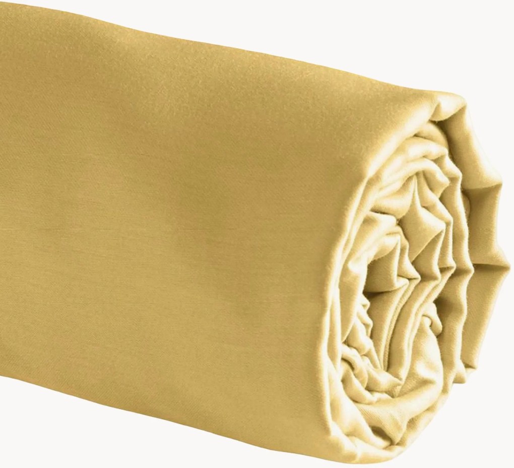 Lenzuolo con angoli boxspring in raso di cotone Uni