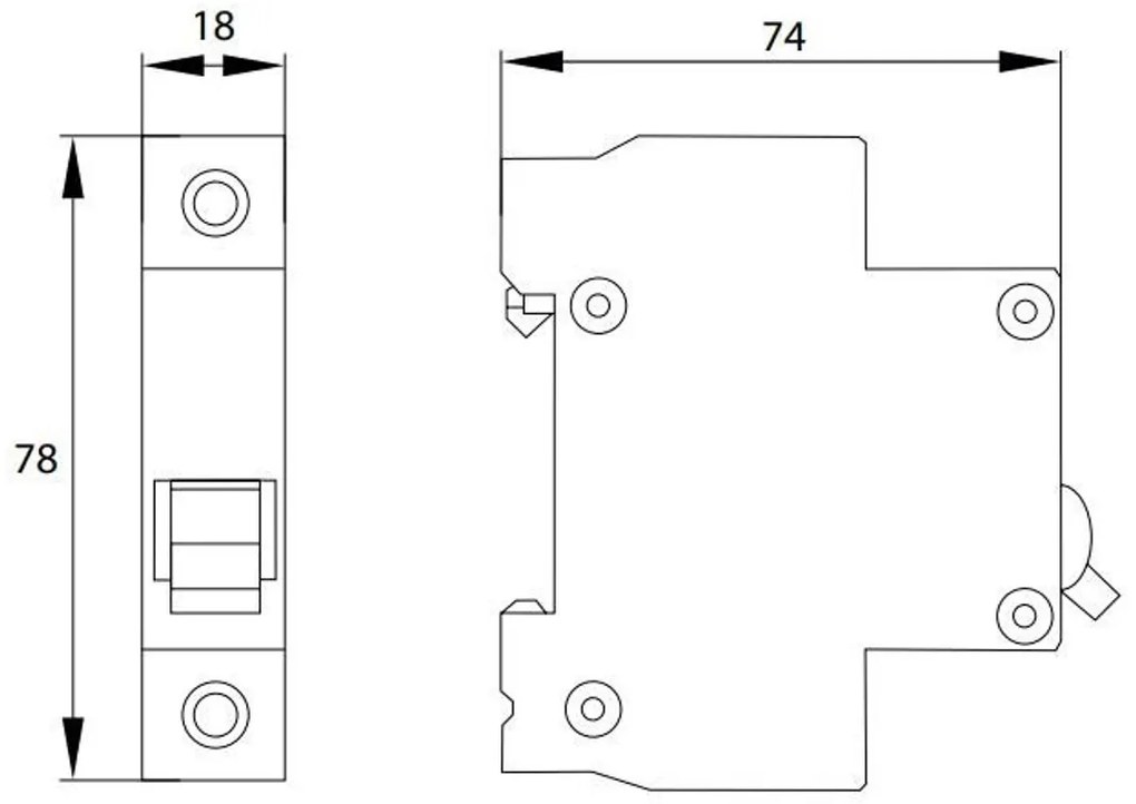 Interruttore Magnetotermico C Differenziale 2Poli 1P - 16A - 30mA - Tipo AC