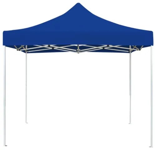 Gazebo Professionale Pieghevole in Alluminio 3x3 m Blu