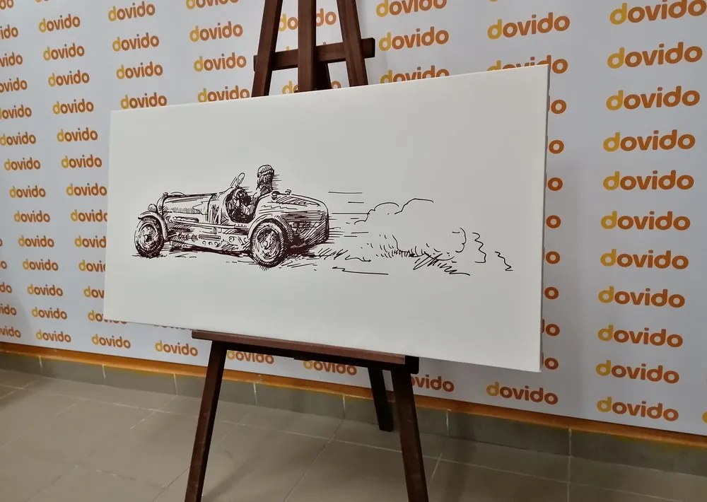 Quadro su tela – Auto da corsa retrò