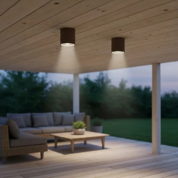 Ideal Lux - Faretto da esterno GUN 1xGU10/28W/230V IP55 marrone