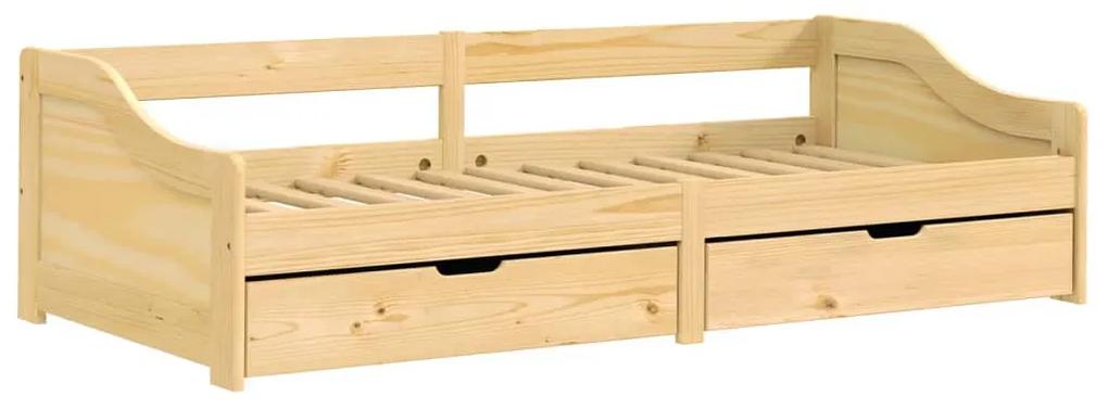 Dormeuse 2 cassetti 90x200 cm legno massello pino irun