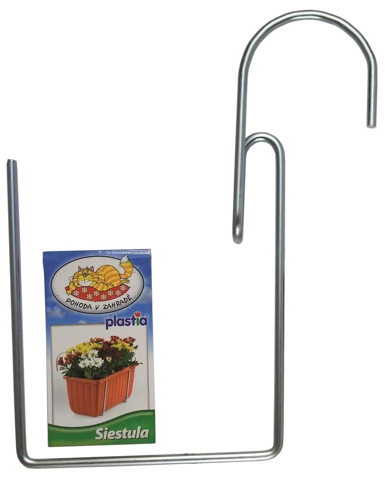 Gancio portavaso in metallo (altezza totale 28 cm) Siestula – Plastia