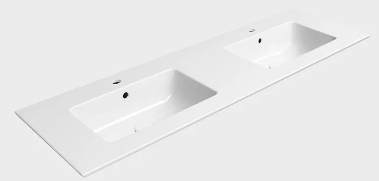 GSI Pura lavabo 142x46 cm rettangolare da incasso-doppio bianco 8889111