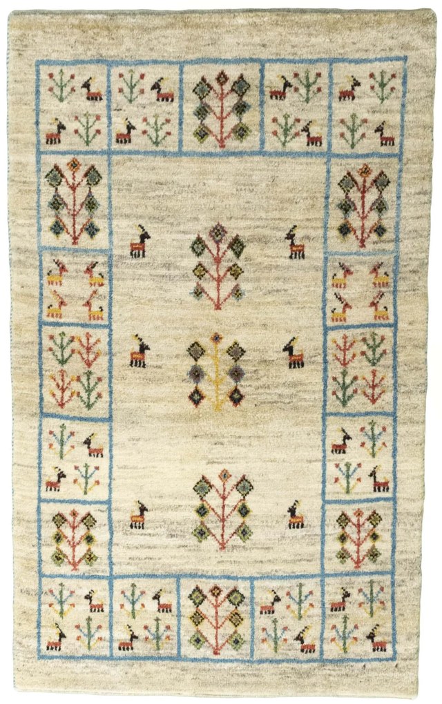 Gabbeh Tappeto persiano 80 x 130 Beige (Iran) Annodato A Mano