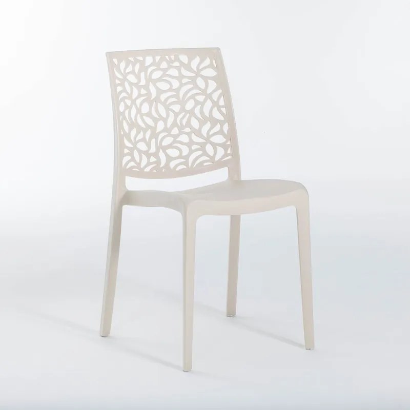 Set da 6 sedie da giardino in polipropilene beige London Stone NEW GARDEN