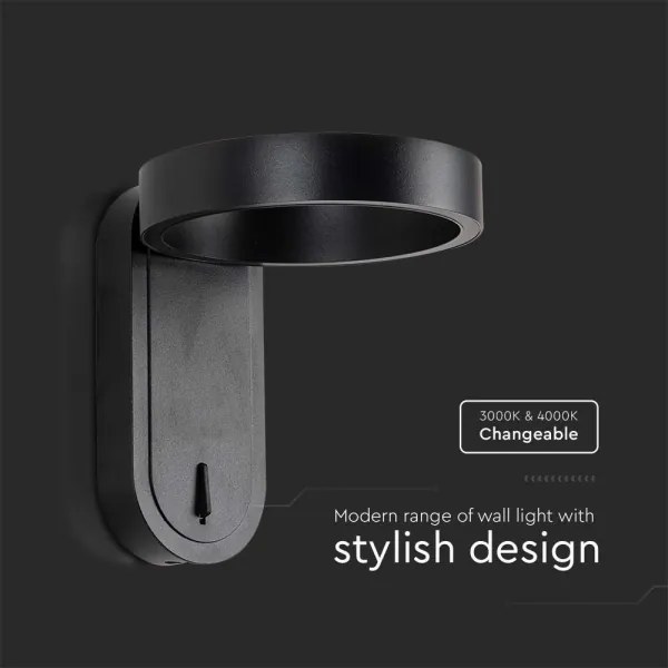 Lampada da parete LED 5W 230V 3000K/4000K nero