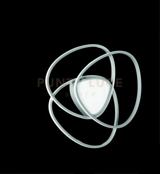 Plafoniera rose piccola silver 3000k 5096lm 60w dimmerabile d.54cm
