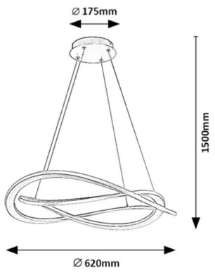 Rabalux 72282 - Lampadario sospeso a cavo KALLIRA LED/72W/230V 3000K