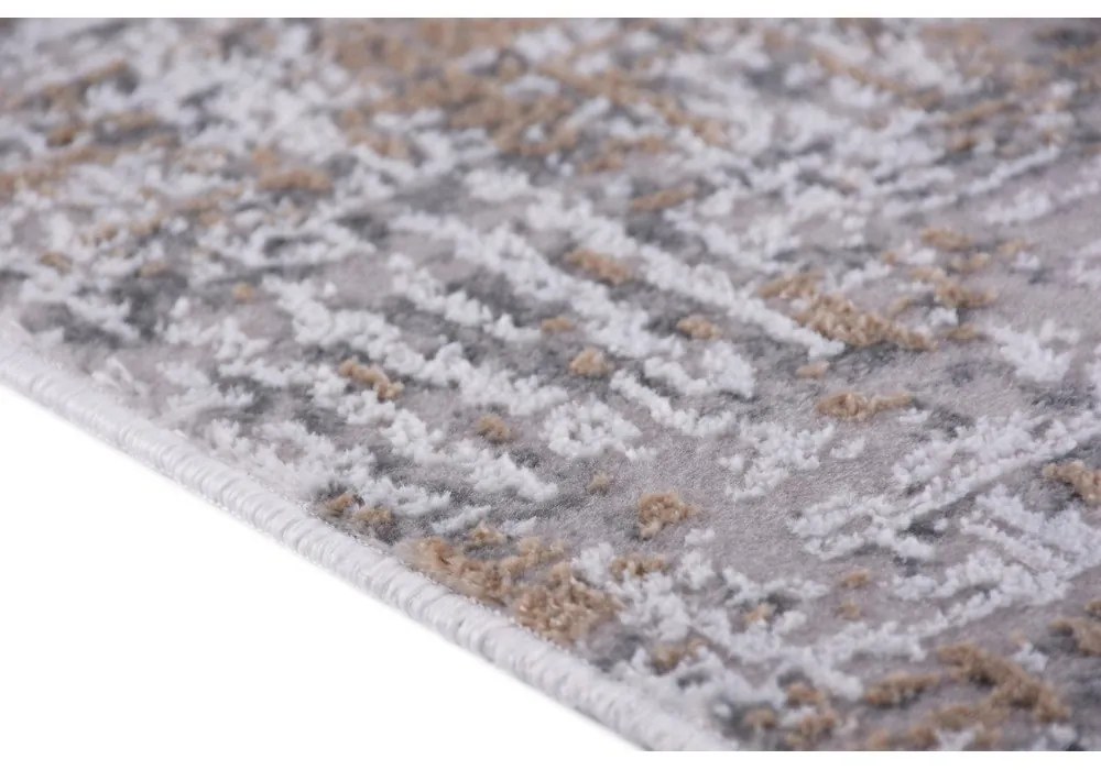 Passatoia per scale grigio e beige in cotone set da 16 pz 25x65 cm Milano Bej - Vitaus