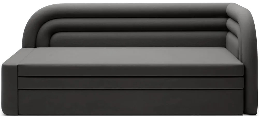 Divano grigio tortora allungabile/con contenitore con penisola a destra con rivestimento in velluto 223 cm Fabillo – ELTAP