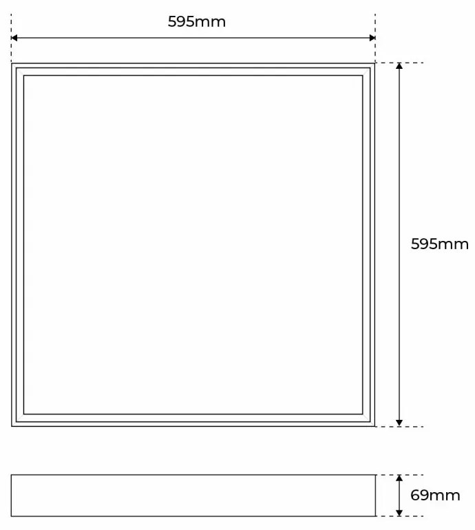 Plafoniera LED 60x60 40W IP40 110lm/W No Flickering da soffitto Colore  Bianco Caldo 2.700K