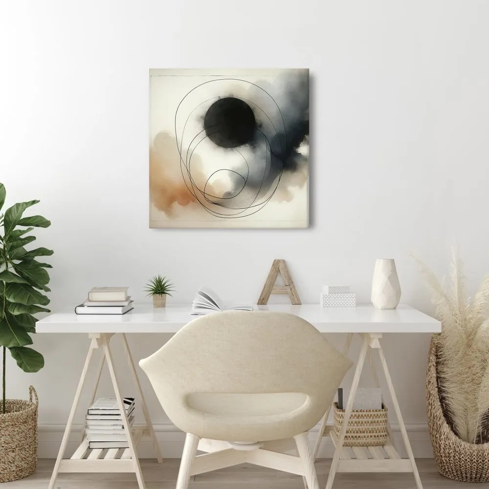 Quadro su tela – Linee geometriche e toni fumosi