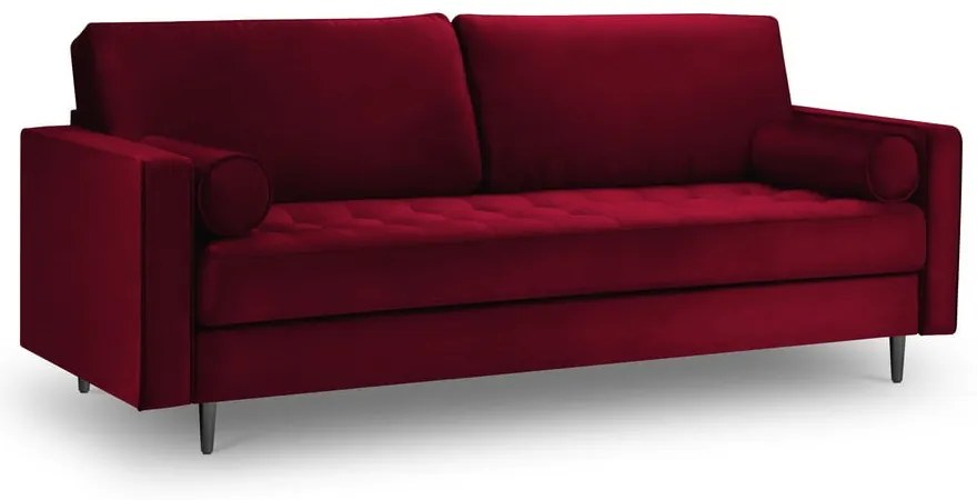 Divano in velluto rosso , 219 cm Santo - Milo Casa