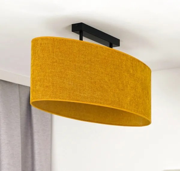 Duolla - Lampadario a plafone OVAL 2xE27/15W/230V marrone