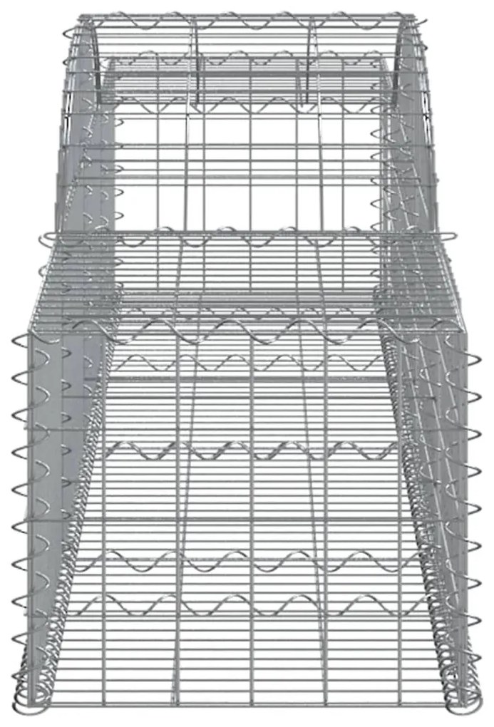 Cesti Gabbioni ad Arco 17 pz 300x50x40/60 cm Ferro Zincato