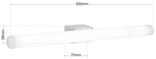 Orion Soff 3-484 - Applique a LED VISAGIST 1xS14d/8W/230V bianco