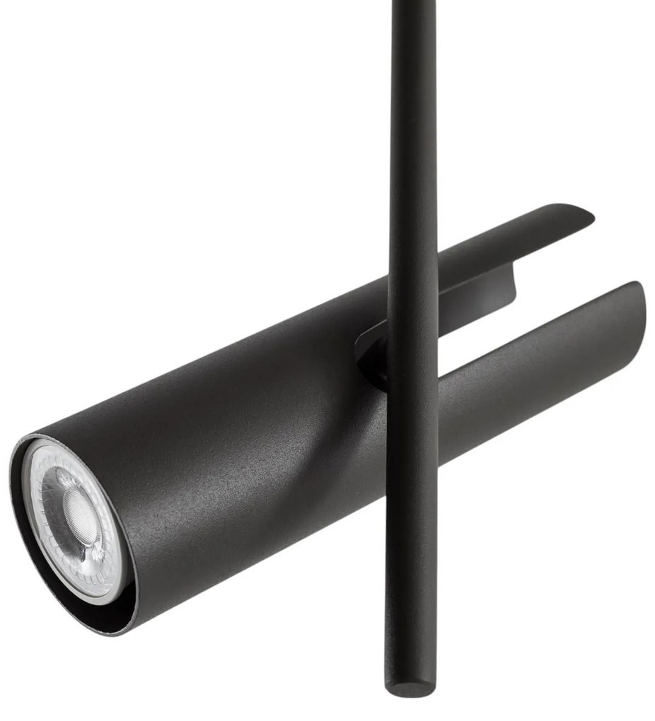 SIGMA Faretto da soffitto Leda 2, verde oliva, a 2 luci, acciaio, altezza 55 cm